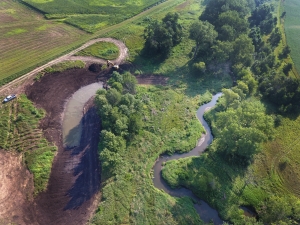 Aerial photo of oxbow