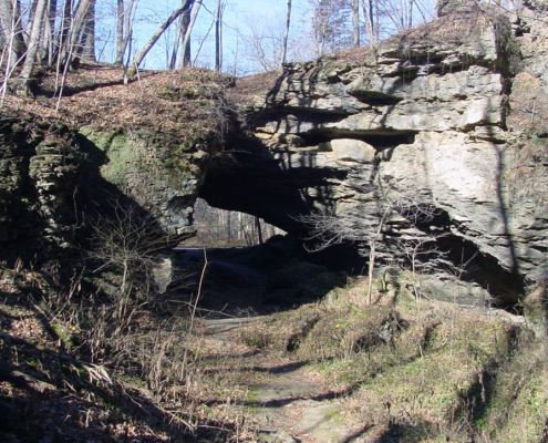 Natural bridge at Maquoketa Caves State Park, Jackson County