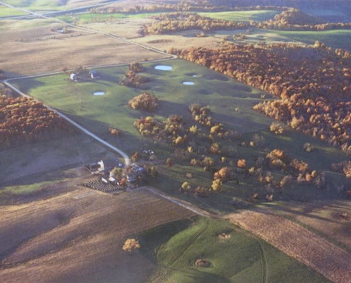 Aerial photo of Iowa terrain