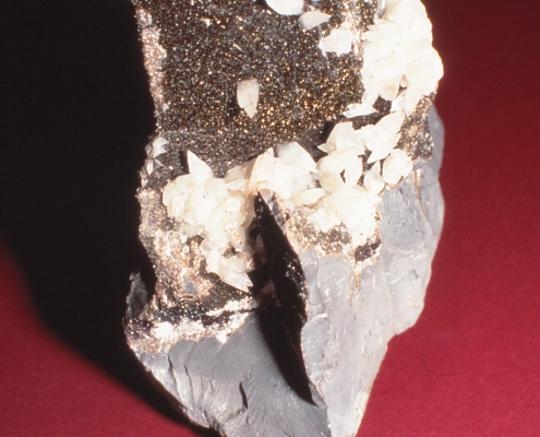 Photo of calcite and pyrite
