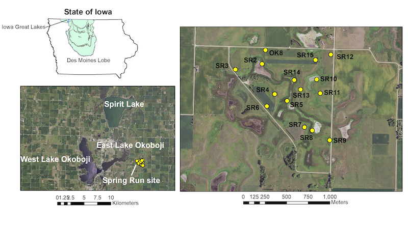 Map of Okoboji Lake region