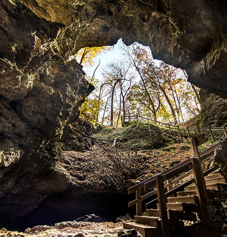 Photo from inside a cave