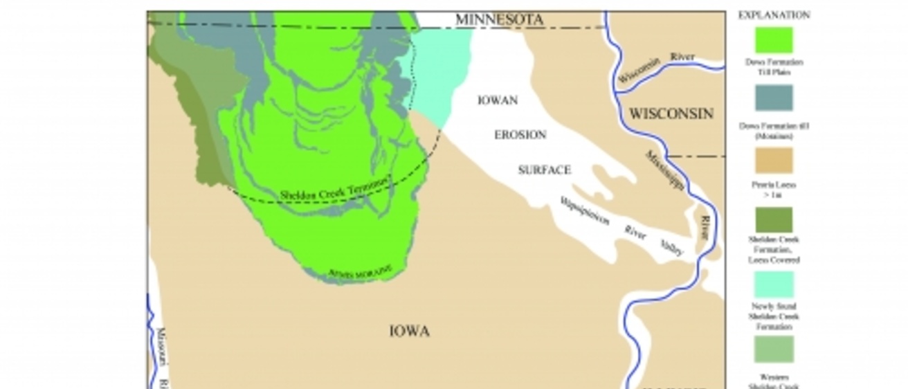 Map showing Sheldon Creek