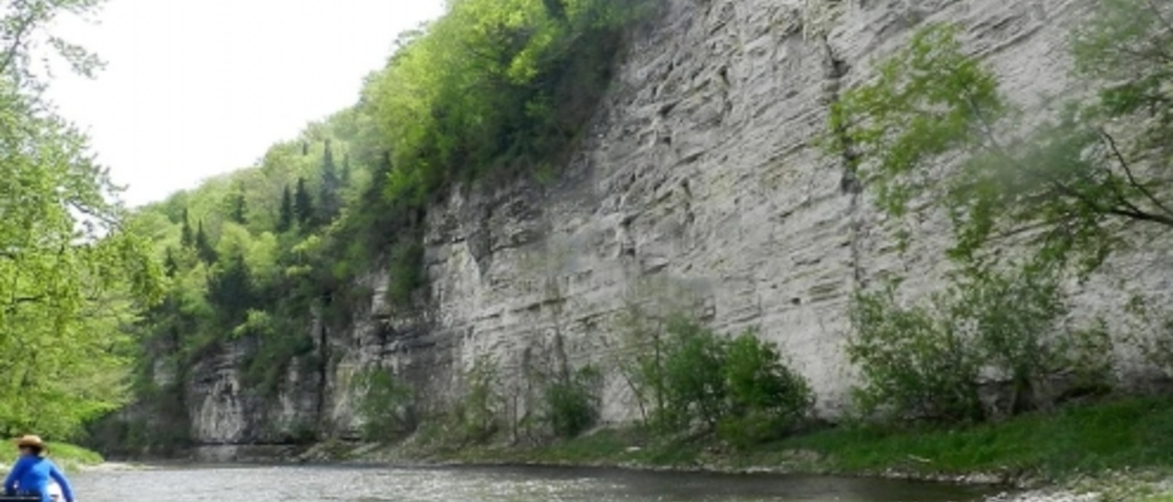 Cliffs along the upper Iowa River