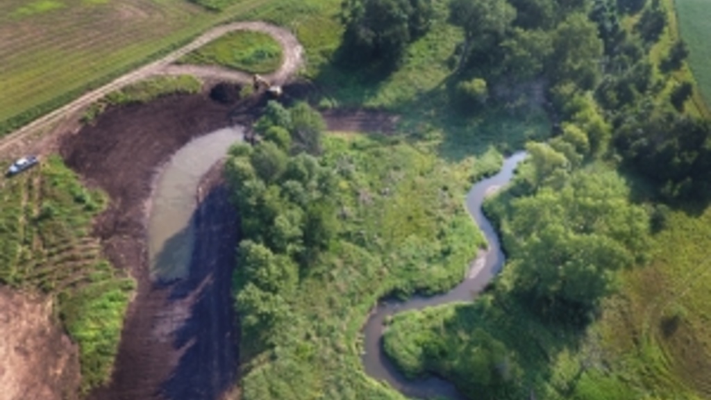 Aerial photo of oxbow