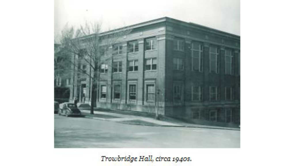 Photo of Trowbridge Hall, circa 1940s